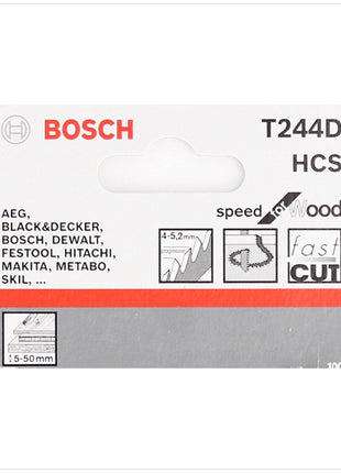 Bosch T 244 D Stichsägeblätter Speed for Wood 25 Stk. 100 mm ( 2608633626 ) - Toolbrothers