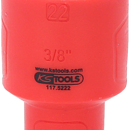 KS TOOLS Douille isolée 3/8', 22 mm ( 117.5222 )