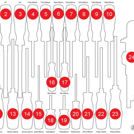 KS TOOLS Leere Schaumstoffeinlage zu 811.0041 ( 811.0041-97 ) - Toolbrothers