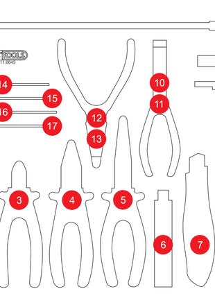 KS TOOLS Leere Schaumstoffeinlage zu 811 0045 811 0045 97  1 - toolbrothers