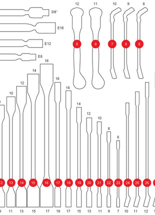 KS TOOLS Leere Schaumstoffeinlage zu 811.0049 ( 811.0049-97 ) - Toolbrothers