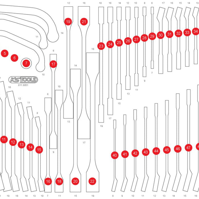 KS TOOLS Insert en mousse vide pour 811.0051 ( 811.0051-97 )
