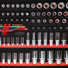 KS TOOLS 1/4'' + 3/8'' + 1/2'' Steckschlüssel-Satz in Schaumstoffeinlage, 99-tlg, Zoll ( 811.0099 ) - Toolbrothers