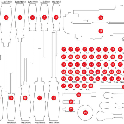 KS TOOLS Insert en mousse vide pour 811.0105 ( 811.0105-97 )