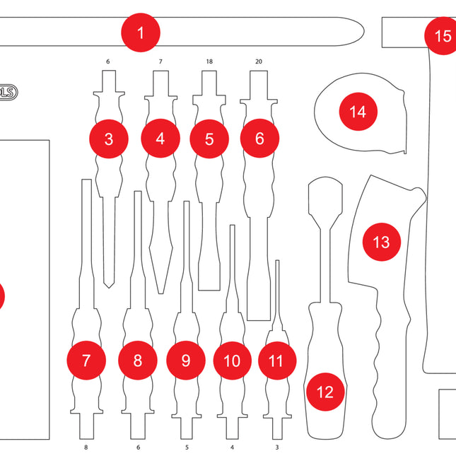 KS TOOLS Insert en mousse vide pour 811.1017 ( 811.1017-97 )