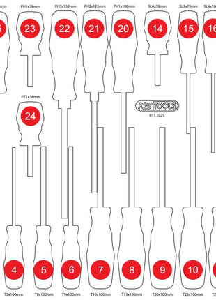 KS TOOLS Leere Schaumstoffeinlage zu 811.1027 ( 811.1027-97 ) - Toolbrothers