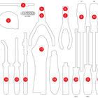 KS TOOLS Insert en mousse vide pour 811.1032 ( 811.1032-97 )