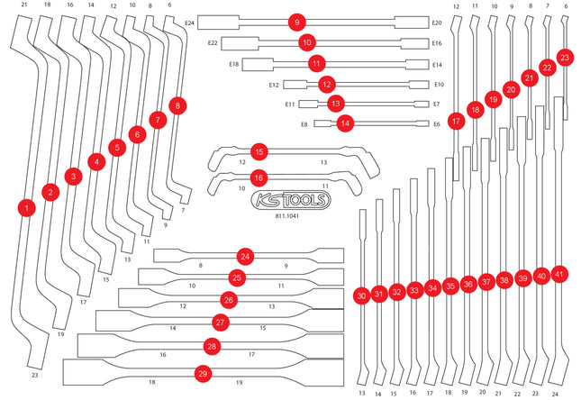 KS TOOLS Insert en mousse pour le 811.1041 ( 811.1041-97 )