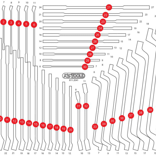KS TOOLS Insert en mousse vide pour 811.2041 ( 811.2041-97 )