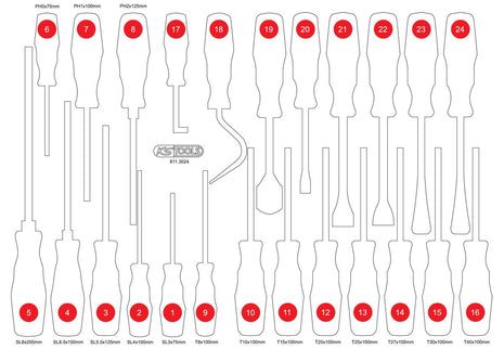 KS TOOLS Leere Schaumstoffeinlage zu 811.3024 ( 811.3024-97 ) - Toolbrothers