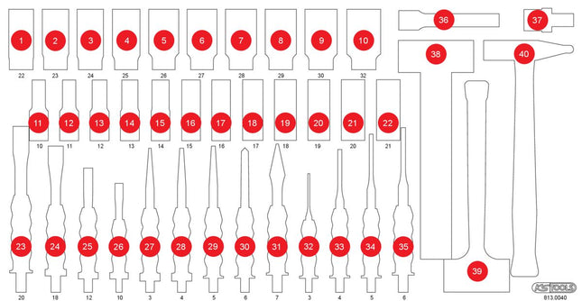 KS TOOLS Insert en mousse pour le 813.0040 ( 813.0040-97 )