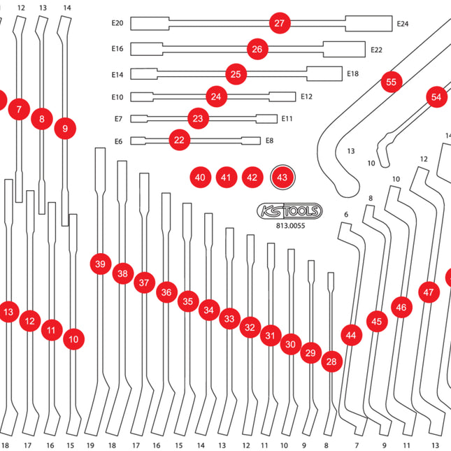KS TOOLS Insert en mousse vide pour 813.0055 ( 813.0055-97 )