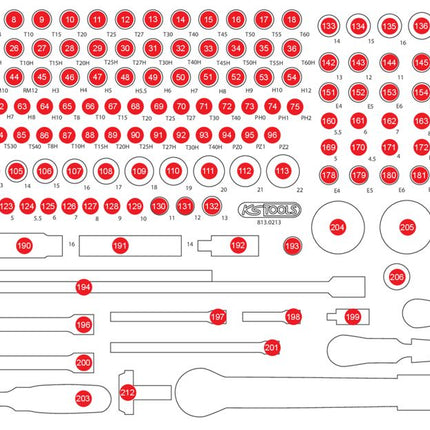 KS TOOLS Insert en mousse pour le 813.0213 ( 813.0213-97 )