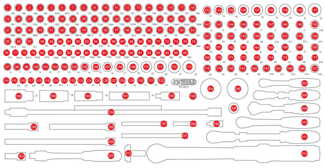 KS TOOLS Insert en mousse pour le 813.0213 ( 813.0213-97 )