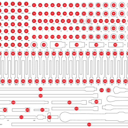KS TOOLS Insert en mousse vide pour 821.0221 ( 821.0221-97 )