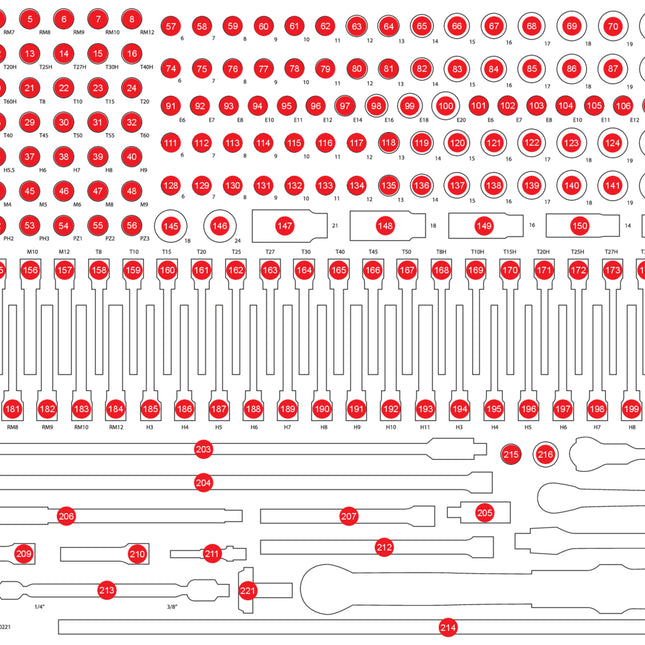 KS TOOLS Insert en mousse vide pour 821.0221 ( 821.0221-97 )