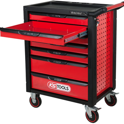KS TOOLS RACINGline Servante d'atelier NOIR/ROUGE avec 7 tiroirs et 515 outils d'excellente qualité ( 826.7515 )