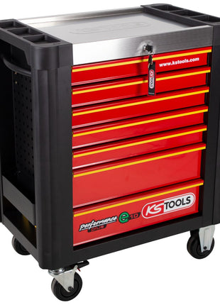 KS TOOLS PERFORMANCEplus e10 Chariot d'atelier NOIR/ROUGE avec 7 tiroirs ( 873.0007 )