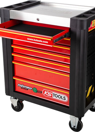 KS TOOLS PERFORMANCEplus e10 Chariot d'atelier NOIR/ROUGE avec 7 tiroirs ( 873.0007 )