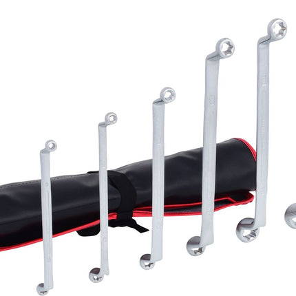 KS TOOLS Jeu de clés polygonales contre-coudées Torx E, 6 pcs ( 911.0360 )