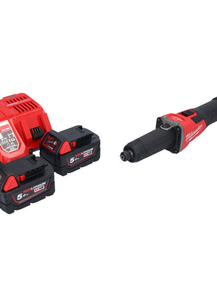 Milwaukee M18 FDGRB-502 Akku Geradschleifer 18 V 50 mm Brushless + 2x Akku 5,0 Ah + Ladegerät - Toolbrothers