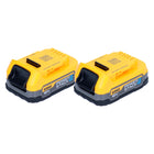 DeWalt Akku Set DCBP 034 E2 2x Powerstack Akku 18 V 1,7 Ah / 1700 mAh XR Li-Ion - mit Ladestandanzeige - Toolbrothers