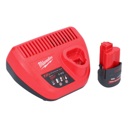 Milwaukee M12 FHIR38LR-251 Clé à cliquet grande vitesse sans fil longue durée 12 V 47 Nm 3/8'' + 1x batterie 2,5 Ah + chargeur