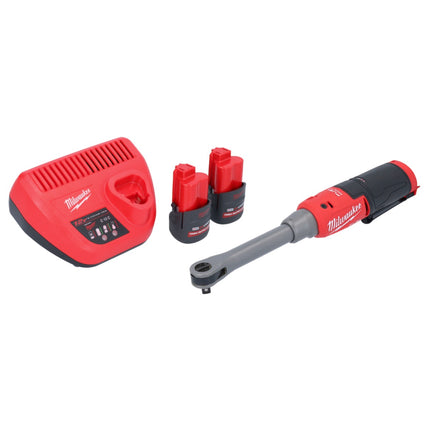 Milwaukee M12 FHIR38LR-252 Clé à cliquet grande vitesse sans fil longue durée 12 V 47 Nm 3/8'' + 2x batterie 2,5 Ah + chargeur