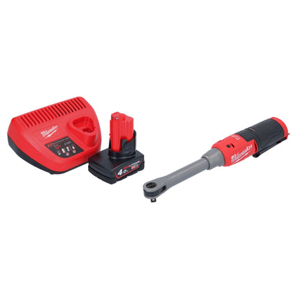 Milwaukee M12 FHIR38LR-401 Clé à cliquet grande vitesse sans fil longue durée 12 V 47 Nm 3/8'' + 1x batterie 4,0 Ah + chargeur