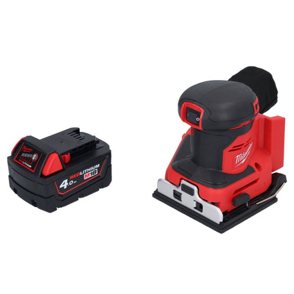 Milwaukee M18 BQSS-401 Ponceuse vibrante sans fil 18 V 113 x 104 mm Brushless + 1x batterie 4,0 Ah - sans chargeur