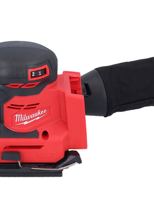 Ponceuse orbitale à batterie Milwaukee M18 BQSS-402 18 V 113 x 104 mm sans balai + 2x batteries 4,0 Ah + chargeur