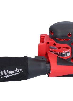 Lijadora orbital a batería Milwaukee M18 BQSS-402 18 V 113 x 104 mm sin escobillas + 2x baterías 4,0 Ah + cargador