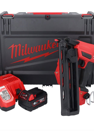 Cloueur sur batterie Milwaukee M18 FN16GA-401X 18 V 32 - 64 mm sans balais + 1x batterie 4,0 Ah + chargeur + boîtier HD