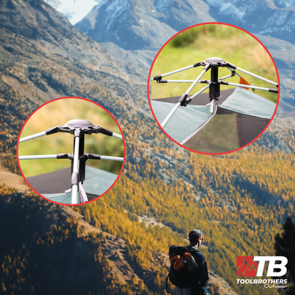 Toolbrothers Outdoor Camping Tente pour 2-4 personnes Tente dôme hydraulique Etanche, 2000-3000 mm Wassersule