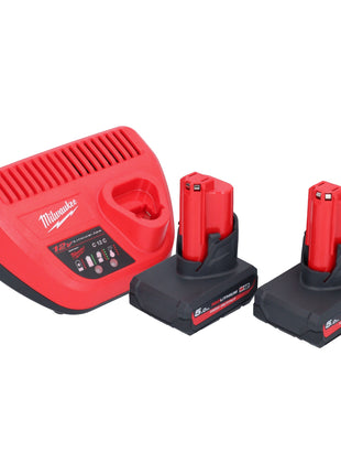 Milwaukee M12 FBFL10-502 Akumulatorowy pilnik taśmowy 12 V 10 x 330 mm + 2x akumulator 5,0 Ah + ładowarka