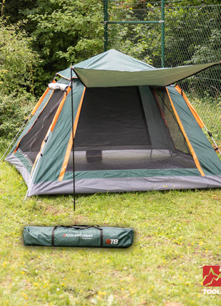 Toolbrothers Outdoort Camping-Set Zelt for 2-4 Personen Hydraulikzelt Pop-Up zelt + Campingausrstung 12 tlg