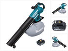 Soplador y aspirador de hojas a batería Makita DUB 187 F 18 V sin escobillas + 1x batería 3,0 Ah - sin cargador