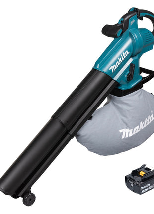 Soplador y aspirador de hojas a batería Makita DUB 187 F 18 V sin escobillas + 1x batería 3,0 Ah - sin cargador