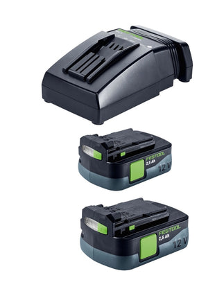 Zestaw Festool CXS 12 2.5 akumulatorowa wiertarko-wkrętarka 12 V 30 Nm bezszczotkowa ( 576865 ) + 2x akumulator 2,5 Ah + ładowarka + zestaw bitów + systainer