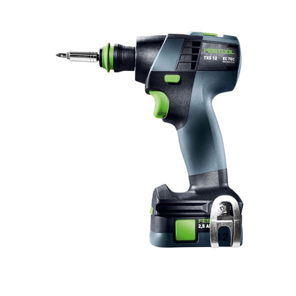 Festool TXS 12 2,5-Set Perceuse-visseuse sans fil 12 V 30 Nm Brushless ( 576874 ) + 2x batterie 2,5 Ah + chargeur + kit d'embouts + Systainer