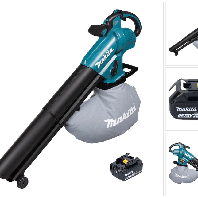 Makita DUB 187 M Souffleur et aspirateur de feuilles sans fil 18 V Brushless + 1x batterie 4,0 Ah - sans chargeur