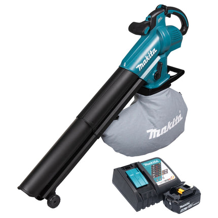 Makita DUB 187 RM Souffleur et aspirateur de feuilles sans fil 18 V Brushless + 1x batterie 4,0 Ah + chargeur