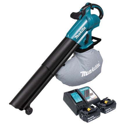 Makita DUB 187 RM2 Souffleur et aspirateur de feuilles sans fil 18 V Brushless + 2x batterie 4,0 Ah + chargeur