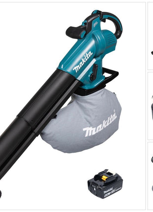 Soplador y aspirador de hojas a batería Makita DUB 187 G 18 V sin escobillas + 1x batería 6,0 Ah - sin cargador