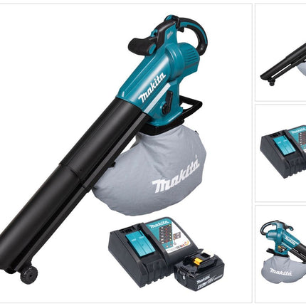 Makita DUB 187 RG Souffleur et aspirateur de feuilles sans fil 18 V Brushless + 1x batterie 6,0 Ah + chargeur