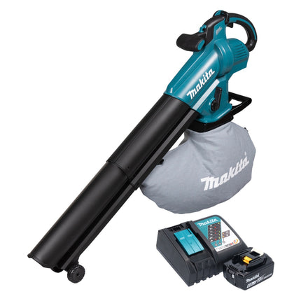 Makita DUB 187 RG Souffleur et aspirateur de feuilles sans fil 18 V Brushless + 1x batterie 6,0 Ah + chargeur