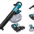 Makita DUB 187 RG2 Souffleur et aspirateur de feuilles sans fil 18 V Brushless + 2x batteries 6,0 Ah + chargeur