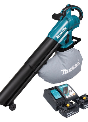 Makita DUB 187 RG2 Souffleur et aspirateur de feuilles sans fil 18 V Brushless + 2x batteries 6,0 Ah + chargeur