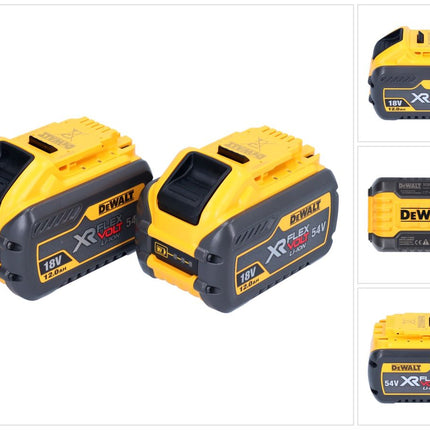 DeWalt DCB548 Batterie XR FLEXVOLT 12 Ah / 12000 mAh Li-Ion 18 V / 54 V max. - avec indicateur de charge - 2 pcs