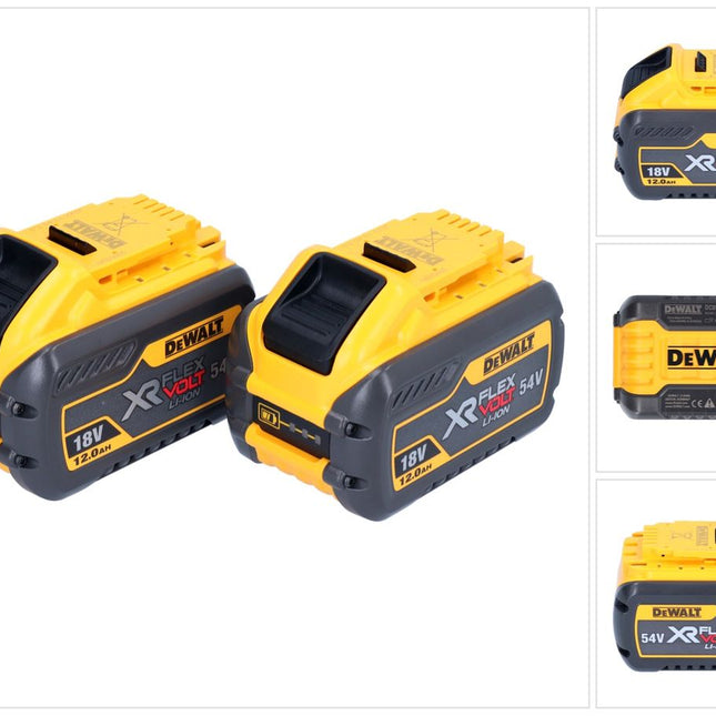 DeWalt DCB548 Batterie XR FLEXVOLT 12 Ah / 12000 mAh Li-Ion 18 V / 54 V max. - avec indicateur de charge - 2 pcs